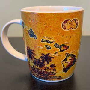 Vintage ISLAND HERITAGE Map of the Hawaiian Islands Ceramic Coffee Cup Mug